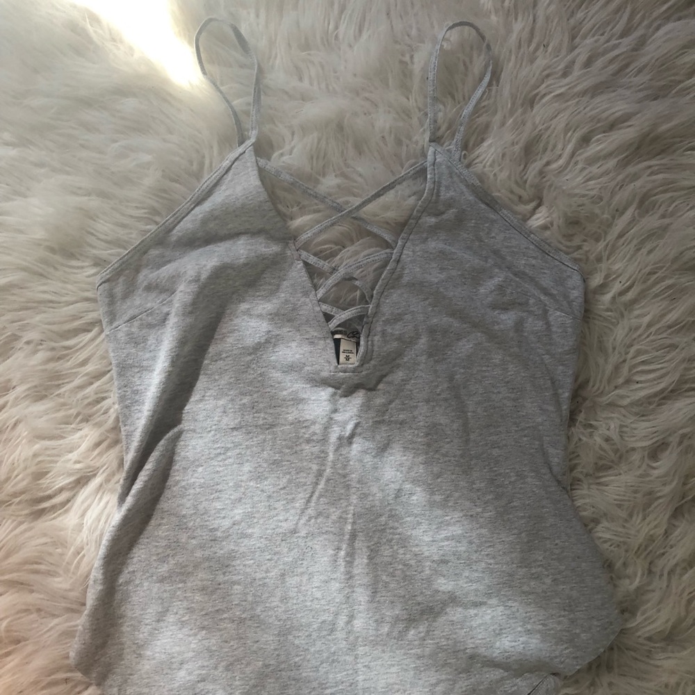 Gray express tank top